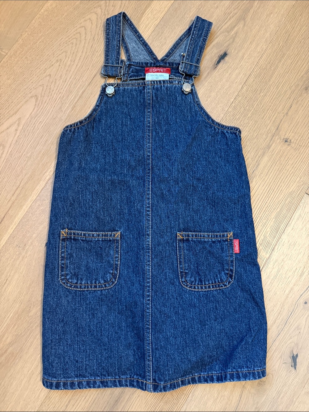 Esprit Mini Dark Blue Denim Girls Pinafore Overalls Dress for Girls